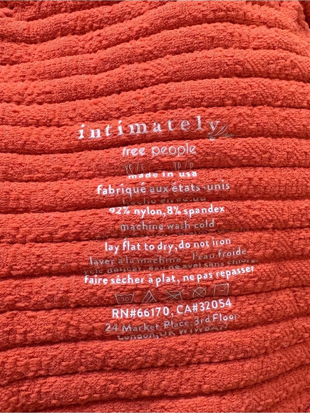 Free People Intimately So Many Likes Knit Long Sleeve Orange Seamless Top XS/S